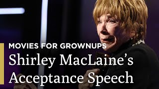Shirley MacLaine's Acceptance Speech | AARP The Magazine’s Movies for Grownups® | Great Performances Wealth