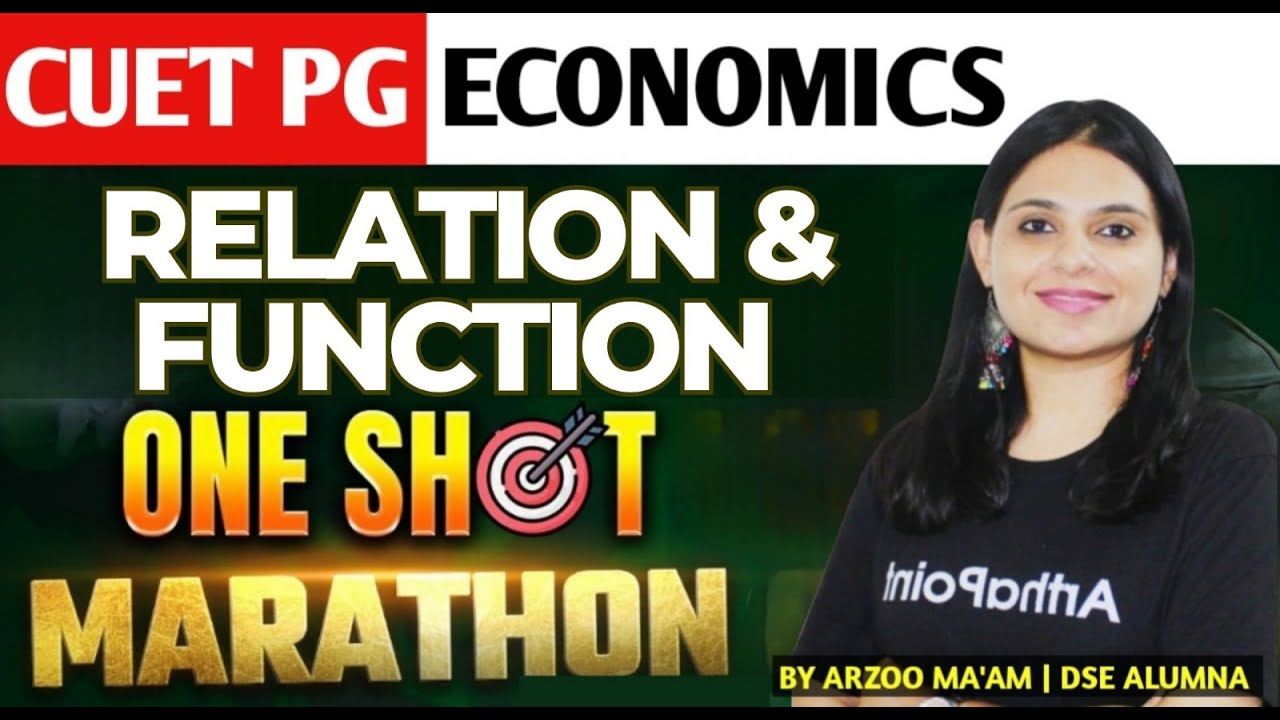 CUET MA Economics Entrance | CUET PG Economics | MA Economics Entrance Class | Relations & Functions