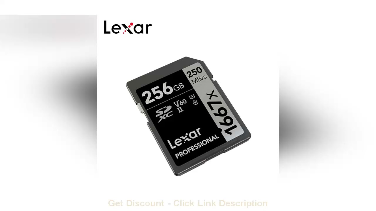 Review Original Lexar SD Card 128GB 250MB/s 1667x 256GB 64GB SDXC Card UHS-II U3 V60 C10 Flash Memo