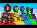 Las Ruedas Del Autobús | Xe tải khổng lồ đầy màu sắc biến hình | Canciones infantiles