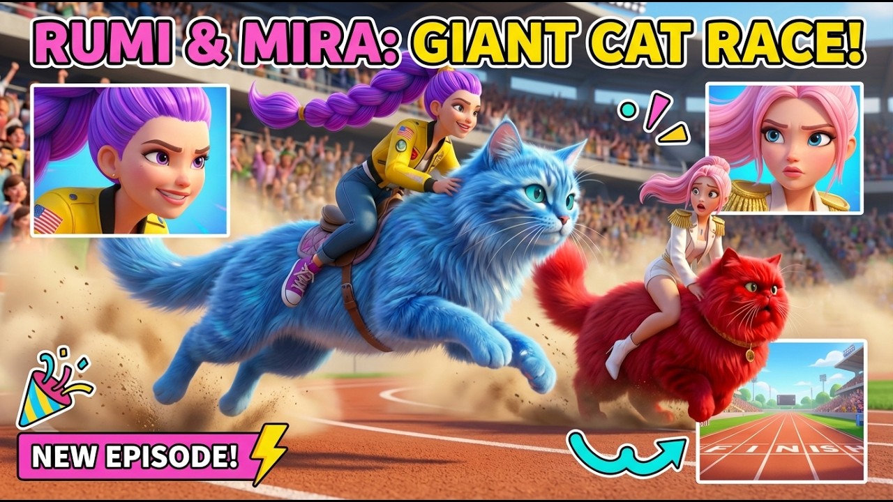 Rumi vs Mira in an incredible cat race. Who will win? Watch to the end and write who are you for?