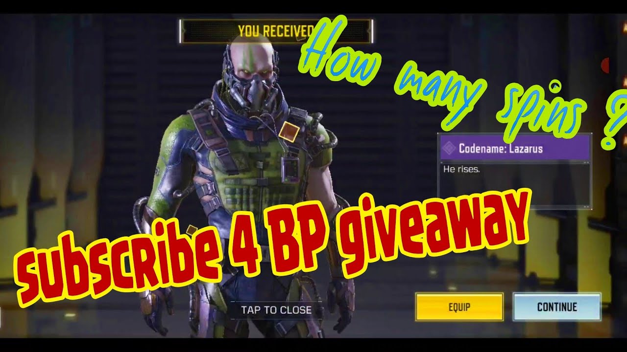 Premium Battlepass giveaway How many spins 4  Codename Lazarus Damned Mythic Drop Codm