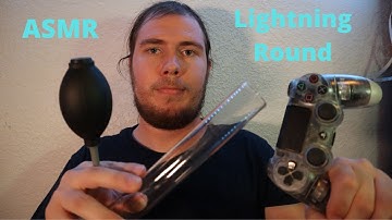 ASMR Lightning round - Various triggers - Fast paced - Tapping, Mic brushing, Writing, etc
