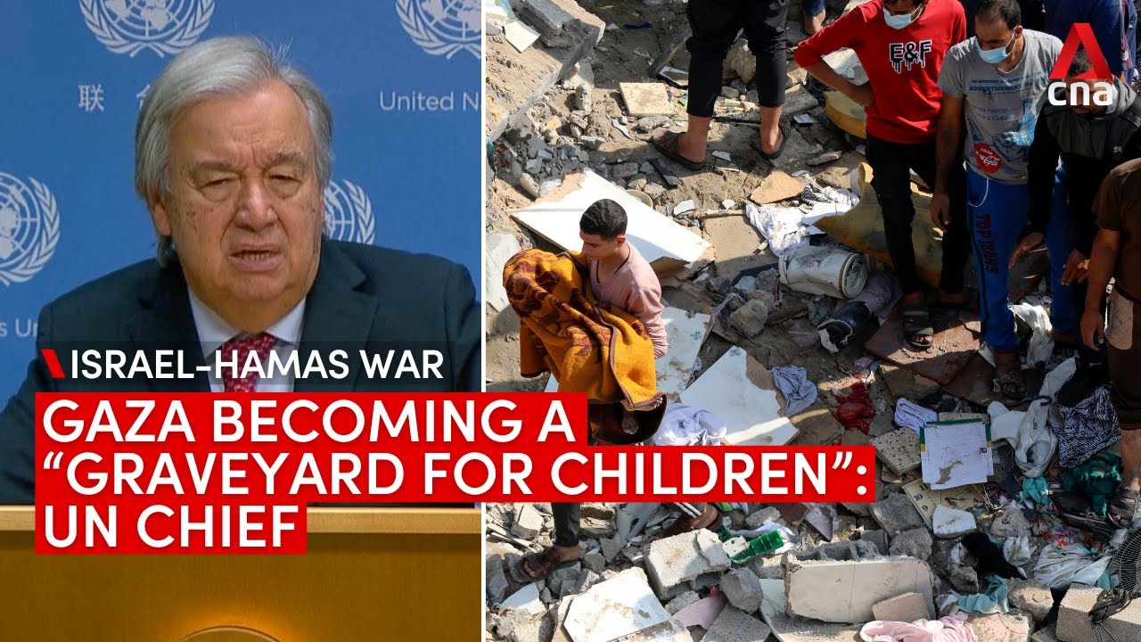 Gaza is becoming a "graveyard for children": UN chief - YouTube