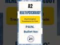 Psychological treatments for Pain | Revision Series Bullet # 21