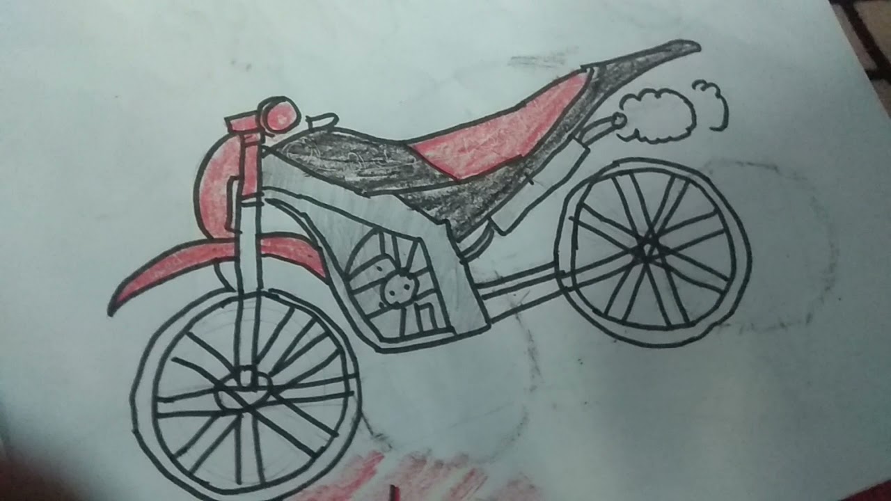 bike ki drawing banaen