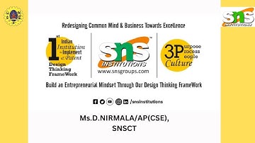 DT Based Video| Design Thinking | SNS Institutions