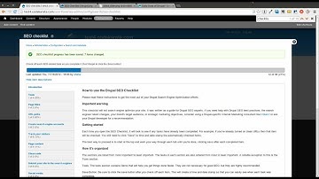 Drupal 7 SEO Checklist Module - Daily Dose of Drupal Episode 51