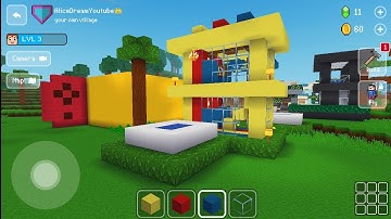 🌳Modern House With Pool Tutorial #171 - Block Craft 3D: Building Game