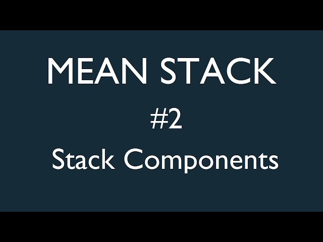mean stack tutorial 2 mean stack