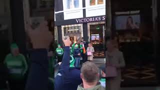 Ireland Fans In Outside Victoria's Secret - Denmark vs Ireland - YouTube