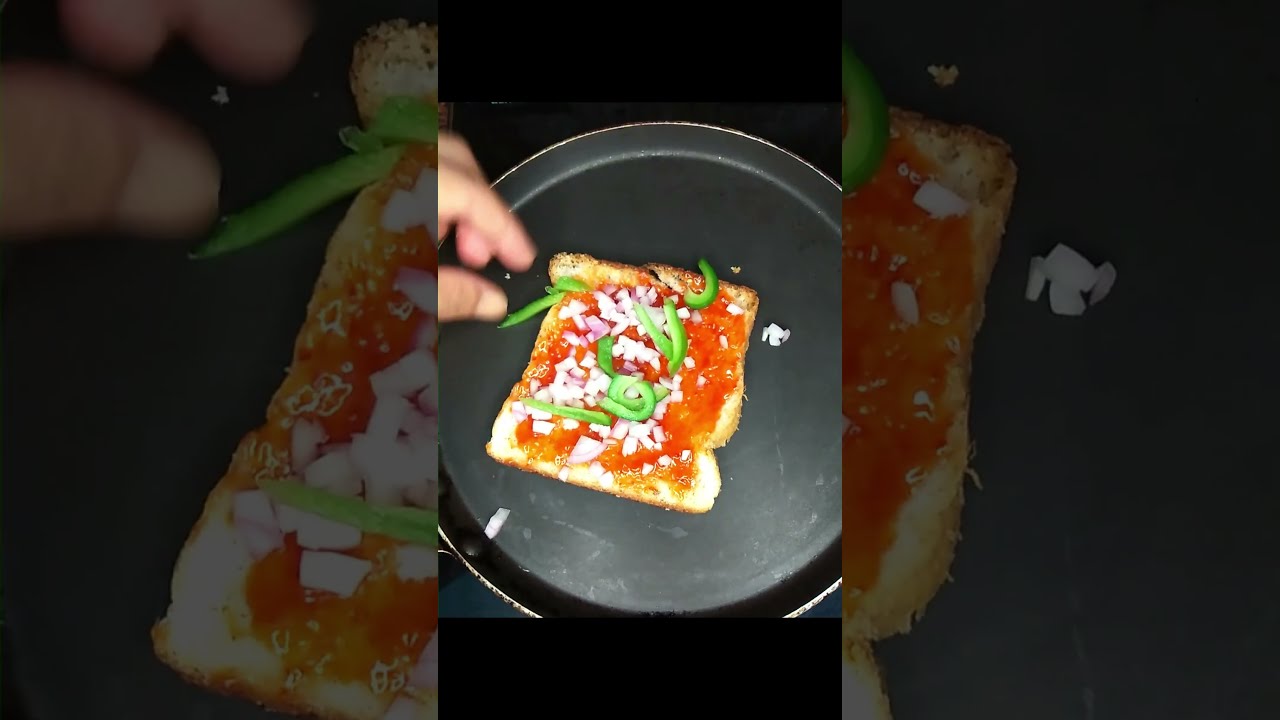 Instant Cheese Burst Bread Pizza Recipe Without Oven Tawa Shorts