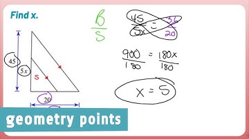 Geometry Points: Using Parallel Lines to Find the Missing Side of a Triangle Within a Triangle