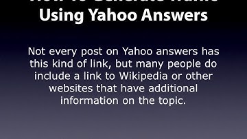 How To Get Traffic with Yahoo Answers