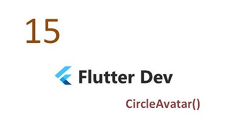 How to add the CircleAvatar() in flutter app in hindi/urdu