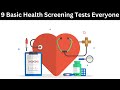 9 Basic Health Screening Tests Everyone Should Get Done Regularly.