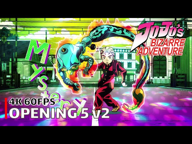 JoJo's Bizarre Adventure - Opening 5 v2 [4K 60FPS | Creditless | CC] class=