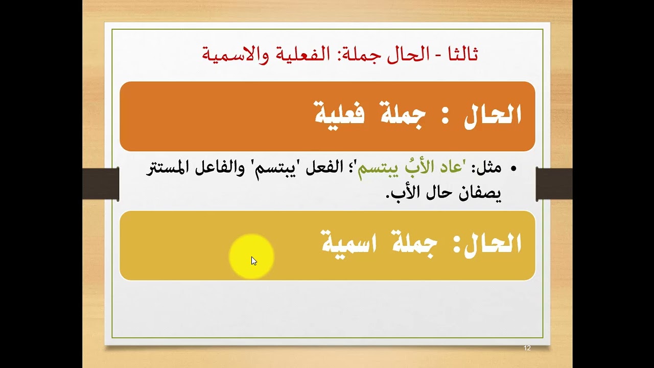 شرح الحال والجملة الحالية - Cours 5 - PFF - e-Qissmi