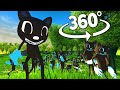 360° Video |  Baby Cartoon Cat 360 Chase | Horror Animation VR
