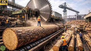 Inside the largest sawmill - the giant wood processing process #2