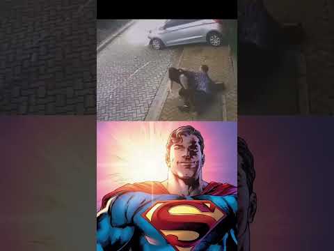 He Saved His Girlfriend From Hit By Car Shorts Hero Superman Trend Car