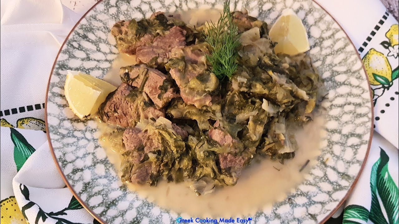 Greek Lamb Fricassee - Αρνάκι Φρικασέ | Greek Cooking Made Easy