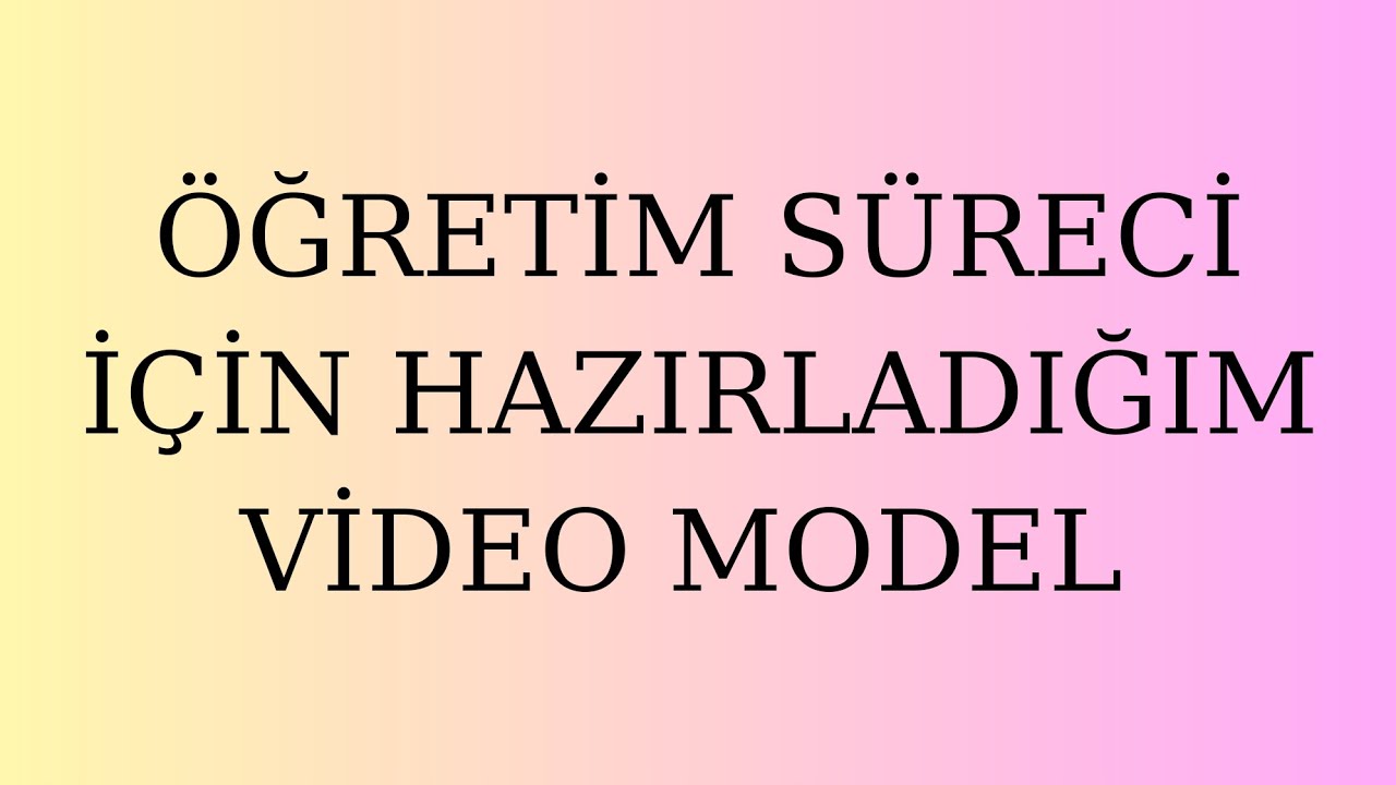 Özel eğitimde video modelle öğretim