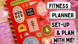 FITNESS PLANNER | PLAN WITH ME | CAMP NOSTALGIA BIG VERTICAL HAPPY PLANNER |  APRIL WEEK 1