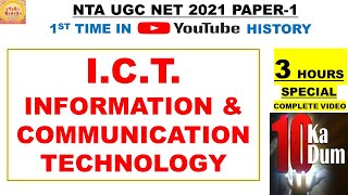 ICT Information and  Communication Technology Ugc net 2021 MARATHON Class 10 ka dum