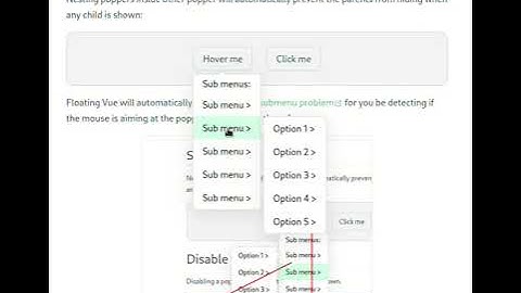 floating-vue submenu demo