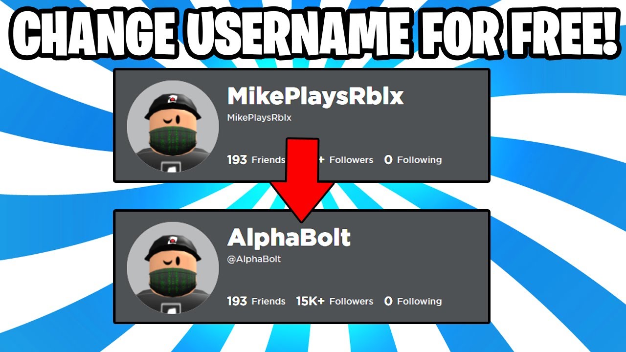 HOW TO CHANGE ROBLOX USERNAME FOR FREE WITHOUT 1,000 ROBUX! (WORKING