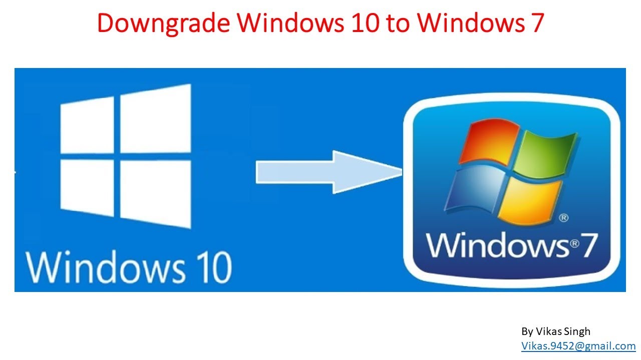 How to convert Windows 10 to Windows 7?