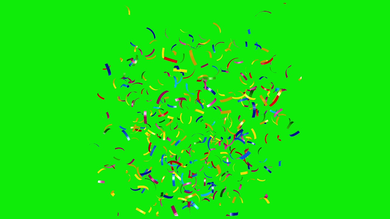 Pantalla verde efecto de confeti/ green screen confetti effect YouTube