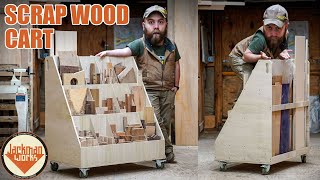 Mobile Scrap Wood Cart (and plywood storage) by Jackman Works 68,291 views 3 years ago 4 minutes, 10 seconds