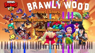 Brawl Stars Season 9 Brawlywood Menu Music on Piano Resimi
