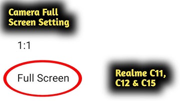 Realme C11, C12, C15 Camera Full Screen Setting