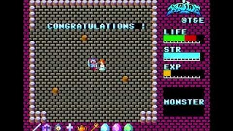 Hydlide / ハイドライド (MSX2) intro & ending