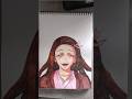 nezuko drawing from demon slayer | how to draw nezuko #demonslayer #nezuko #shorts #anime