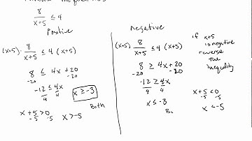 Lesson 8-5 Solving Rational Equations (part 2 - inequalities)