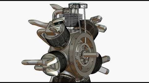 radial engine animation