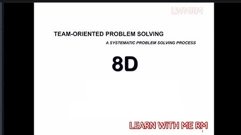 8D explanations / 8D method / quality tool / LWMRM tamil