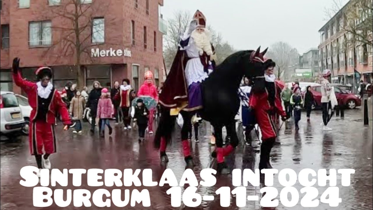 Kijk hier naar de Sinterklaas intocht in het centrum van Burgum