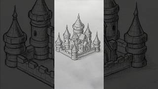 Drawing an Isometric Castle! 🏰 Easy Step-by-Step Guide #drawing #isometricart
