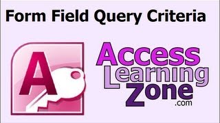 Getting a Value from a Form for Query Criteria in MS Access Getting a Value from a Form for Query Criteria in MS Access