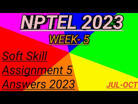 nptel soft skills assignment 5 answers 2023