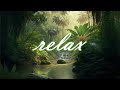 Ambient music to help you relax or sleep  ai illustration art of beautiful jungle view