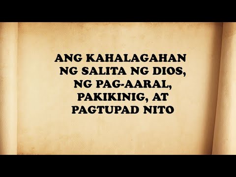 Video: Ano ang sinasabi ng Bibliya tungkol sa pag-aaral ng Salita ng Diyos?