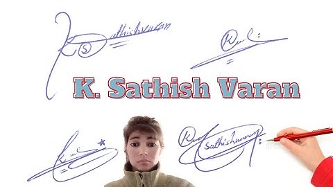 k.Sathish Varan name signature#indian  sign style#name signature with arooj