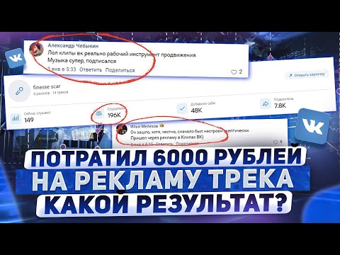 ВЛОЖИЛ В РЕКЛАМУ ТРЕКА 6000, КАКОЙ РЕЗУЛЬТАТ? Как продвигать свою музыку l Продвижение музыки