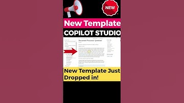 New Template Just Dropped in Copilot Studio | Document Processor Agent Preview #shorts